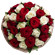 bouquet of red and white roses. Latvia
