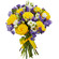 bouquet of yellow roses and irises. Latvia
