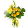 Yellow bouquet of roses and chrysanthemum. Latvia